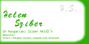helen sziber business card